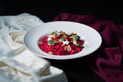 Photo with Beetroot Risotto